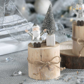Mascagni - Modello: Feeling - Decorazione natalizia tronchetto con Babbo Natale - SKU: C1550