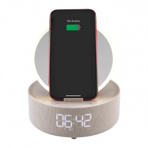 Mascagni - Orologio da tavolo con sveglia e carica cellulare wireless - SKU: 20VN145 - Codice EAN: 8003426010945 