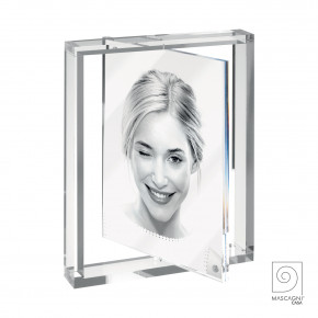 Mascagni - Modello: Acrylic - Portafoto con cornice rotante in plexiglass - Colore: Trasparente - SKU: A1455- 