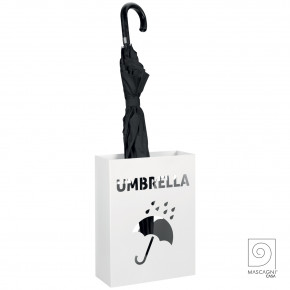 Mascagni - Portaombrelli in metallo dal design moderno - Colore: Bianco - SKU: 20QSLIM - Codice EAN: 8003426064771 