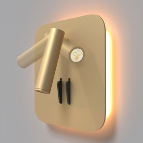 Maytoni - Modello: Ios 176 - Applique da parete a LED in alluminio dal design moderno - Colore: Oro - Attacco Lampadina: Led Integrato - 1 Lampadina - Watt 6W - Lumen 540 - Dimmerabile: NO - Gradi Kelvin 3000k Luce Calda - Grado di Protezione: IP20 - Classe Energetica: G - SKU: C175-WL-01-6W-MG - Codice EAN: 4251110092737 