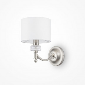 Maytoni - Modello: Alicante - Applique da parete classica in metallo con paralume in tessuto - Colore: Nichel - Attacco Lampadina: E14 - 1 Lampadina - Watt 40W - Dimmerabile: NO - Grado di Protezione: IP20 - SKU: MOD014WL-01N - Codice EAN: 4251110034607 