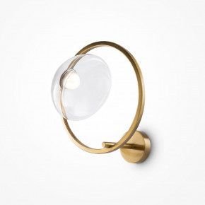 Maytoni - Modello: Lunare - Applique da parete LED struttura elegante in metallo e diffusore in vetro - Colore: Oro - Attacco Lampadina: Led Integrato - 1 Lampadina - Watt 5W - Lumen 450 - Dimmerabile: NO - Gradi Kelvin 3000k Luce Calda - Grado di Protezione: IP20 - Classe Energetica: F - SKU: MOD327WL-L5BS3K1 - Codice EAN: 4251110045436