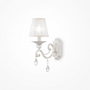 Maytoni - Modello: Grace - Applique in stile classico struttura in metallo e paralume in tessuto - Colore: Bianco/Oro - Attacco Lampadina: E14 - 1 Lampadina - Watt 40W - Dimmerabile: NO - Grado di Protezione: IP20 - SKU: ARM247-01-G - Codice EAN: 4260361981875 
