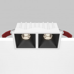 Maytoni - Modello: Alfa - Faretto da incasso quadrato con doppio diffusore a led - Colore: Bianco/Nero - Attacco Lampadina: Led Integrato - 2 Lampadine - Watt 20W - Lumen 1000 - Dimmerabile: NO - Gradi Kelvin 4000k Luce Naturale - Grado di Protezione: IP20 - Classe Energetica: D - SKU: DL043-02-10W4K-SQ-WB - Codice EAN: 4099776022305 