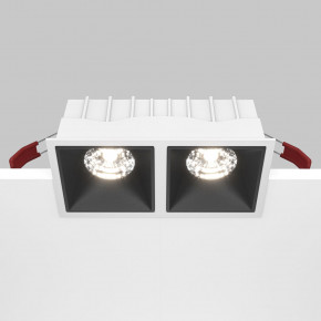 Maytoni - Modello: Alfa - Faretto da incasso quadrato con doppio diffusore a led moderno - Colore: Bianco/Nero - Attacco Lampadina: Led Integrato - 2 Lampadine - Watt 30W - Lumen 2350 - Dimmerabile: NO - Gradi Kelvin 4000k Luce Naturale - Grado di Protezione: IP20 - Classe Energetica: G - SKU: DL043-02-15W4K-SQ-W - Codice EAN: 4099776022336