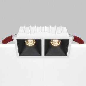 Maytoni - Modello: Alfa - Faretto da incasso quadrato con doppio diffusore a led - Colore: Bianco/Nero - Attacco Lampadina: Led Integrato - 2 Lampadine - Watt 20W - Lumen 900 - Dimmerabile: NO - Gradi Kelvin 3000k Luce Calda - Grado di Protezione: IP20 - Classe Energetica: D - SKU: DL043-02-10W3K-SQ-WB - Codice EAN: 4099776022268