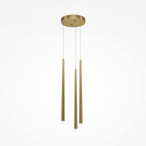 Maytoni - Modello: Cascade - Lampada a sospensione a led con pendente triplo dal design moderno ed elegante - Colore: Ottone - Attacco Lampadina: Led Integrato - 3 Lampadine - Watt 19W - Lumen 1550 - Dimmerabile: NO - Gradi Kelvin 4000k Luce Naturale - Grado di Protezione: IP20 - Classe Energetica: A+ - SKU: MOD132PL-L36BSK1 - Codice EAN: 4099776007036 
