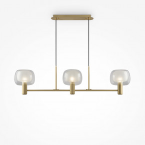 Maytoni - Modello: Vision - Lampadario elegante struttura in metallo e diffusori in vetro - Colore: Oro - Attacco Lampadina: E14 - 3 Lampadine - Watt 60W - Dimmerabile: NO - Grado di Protezione: IP20 - SKU: MOD411PL-03G - Codice EAN: 4251110046860 