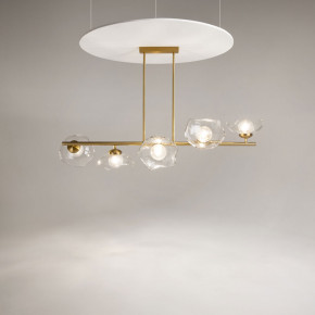 Maytoni - Modello: Miracle - Lampada a sospensione moderna con cinque diffusori in vetro - Colore: Ottone - Attacco Lampadina: G9 - 5 Lampadine - Watt 28W - Dimmerabile: NO - Grado di Protezione: IP20 - SKU: MOD207PL-05BS - Codice EAN: 4099776054818 
