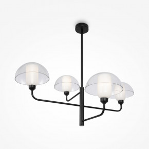 Maytoni - Modello: Memory - Lampadario moderno con diffusori in vetro a forma di fungo - Colore: Nero - Attacco Lampadina: E14 - 4 Lampadine - Watt 60W - Dimmerabile: NO - Grado di Protezione: IP20 - SKU: MOD177PL-04B - Codice EAN: 4099776053293