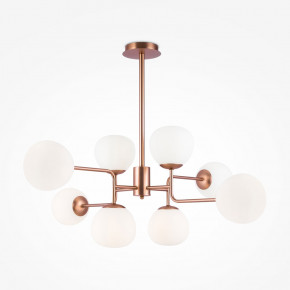 Maytoni - Modello: Erich - Lampadario moderno con diffusori in vetro e struttura in metallo - Colore: Ottone - Attacco Lampadina: E14 - 8 Lampadine - Watt 40W - Dimmerabile: NO - Grado di Protezione: IP20 - SKU: MOD221-PL-08-G - Codice EAN: 4251110011851