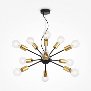 Maytoni - Modello: Jackson - Sospensione in stile moderno con struttura in metallo e 12 lampadine - Colore: Nero - Attacco Lampadina: E27 - 12 Lampadine - Watt 7W - Dimmerabile: NO - Grado di Protezione: IP20 - Classe Energetica: A++ - SKU: T546PL-12B - Codice EAN: 4251110098975 