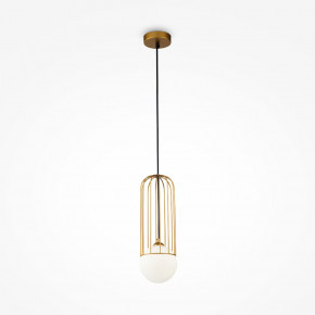 Maytoni - Modello: Telford - Sospensione moderna struttura in metallo diffusore in vetro piccola - Colore: Oro - Attacco Lampadina: G9 - 1 Lampadina - Watt 25W - Dimmerabile: NO - Grado di Protezione: IP20 - SKU: P361PL-01G - Codice EAN: 4251110095547 