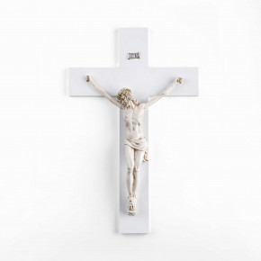 Bongelli Preziosi - Crocifisso avorio piccolo croce in legno dalle linee moderne 16x25 - Colore: Avorio - SKU: ME2113/1 - Codice EAN: 1234567013725 
