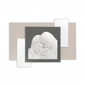 Bongelli Preziosi - Capezzale sacra famiglia moderno piccolo con struttura in legno e marmorino - SKU: ME2259/2 