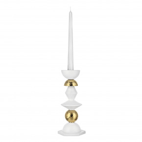 Bongelli Preziosi - Modello: Liberty - Candelabro alto in marmorino per una candela dal design elegante - SKU: ME2674/2 