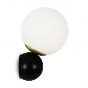 Maytoni - Modello: Nostalgia - Lampada da parete con diffusore a boccia in vetro del design moderno - Colore: Nero - Attacco Lampadina: E14 - 1 Lampadina - Watt 40W - Dimmerabile: NO - Grado di Protezione: IP20 - SKU: MOD048WL-01G - Codice EAN: 4251110033815