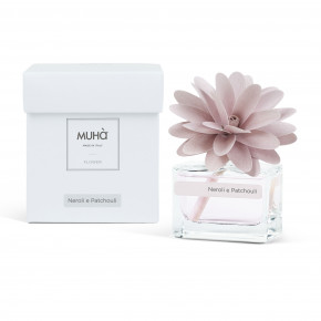 Muhà - Modello: Flower - Profumazione per ambiente diffusore in bottiglia con bastoncino a fiore - Colore: Rosa - SKU: H308 - Codice EAN: 8054619817445 