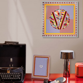 Vesta - Modello: Decor - Orologio da parete design moderno fantasia multicolore con decoro Rainbow - SKU: 04226D48 - Codice EAN: 8059692103478