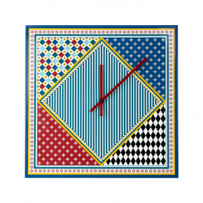 Vesta - Modello: Decor - Orologio da parete piccolo dal design moderno in plexiglass con decoro Foulard - SKU: 04225D47 - Codice EAN: 8059692103416 