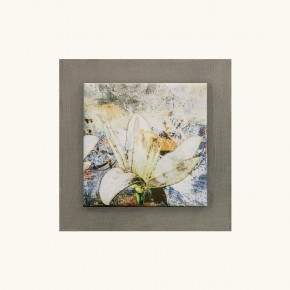 Artitalia - Quadretto moderno in rilievo a tema floreale in legno dettagli in argento 35x35 - Colore: Marrone - Tema Quadro: Array - Realizzazione Quadro: Dipinti su Tela - SKU: PCM228 