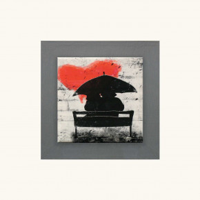 Artitalia - Quadro effetto rilievo con tema figurativo moderno e dettagli argento 35x35 - Colore: Ardesia - Tema Quadro: Array - Realizzazione Quadro: Dipinti su Tela - SKU: PCM242 