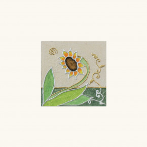 Artitalia - Quadretto in rilievo con tema a Fiori decoro materico foglia oro e argento 35x35 - Colore: Verde - Tema Quadro: Floreali - Realizzazione Quadro: Dipinti su Tela - SKU: PD278 - Codice EAN: 1234567148991 