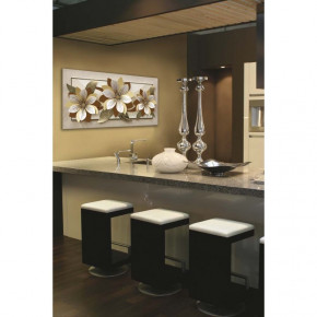 Artitalia - Quadro contemporaneo con decoro materico e dettagli in foglia oro - Tema Quadro: Floreali - Realizzazione Quadro: Quadri Materici - SKU: PD6113 - Codice EAN: 1234567148939 