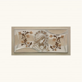 Artitalia - Capezzale Maternità in rilievo decori materici e foglia argento 120x60 - Colore: Argento - SKU: PD6103 