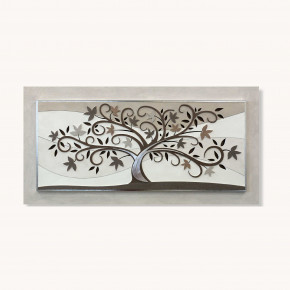 Artitalia - Pannello decorativo con albero della vita realizzato in legno 155x65 - Tema Quadro: Array - Realizzazione Quadro: Quadri Materici - SKU: PD1070 - Codice EAN: 1234567150130 