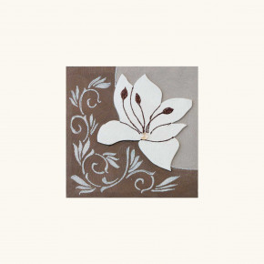 Artitalia - Quadretto in rilievo decoro floreale materico dettagli glitter argento 35x35 - Tema Quadro: Array - Realizzazione Quadro: Dipinti su Tela - SKU: PDA27 - Codice EAN: 1234567148830 