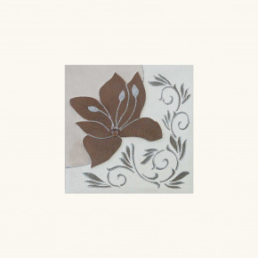 Artitalia - Quadretto decoro floreale in rilievo materico dettagli glitter argento 35x35 - Tema Quadro: Array - Realizzazione Quadro: Dipinti su Tela - SKU: PDA28 - Codice EAN: 1234567149417 