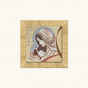 Artitalia - Capezzale classico in rilievo con cornice oro e decori materici glitterati 70x70 - SKU: PDF707 - Codice EAN: 1234567148809