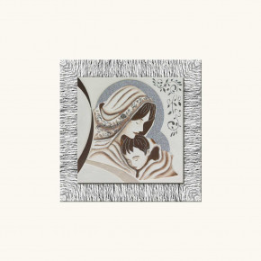 Artitalia - Capezzale in rilievo classico con cornice oro e decori materici glitterati 70x70 - SKU: PDF708 - Codice EAN: 1234567149363