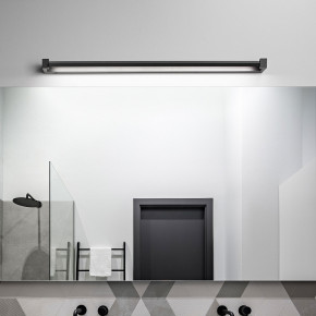 Perenz - Modello: Sway - Applique da parete a LED grande orientabile stile moderno per bagno - Colore: Nero - Attacco Lampadina: Led Integrato - 1 Lampadina - Watt 35W - Lumen 3200 - Dimmerabile: NO - Gradi Kelvin 3000k-4000k-6000k - Classe Energetica: A+ - SKU: 6634NCT - Codice EAN: 8023559514639 