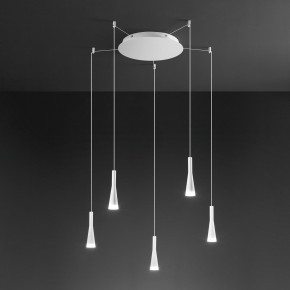 Perenz - Modello: Cone - Lampada a sospensione a ragno struttura in metallo e 5 diffusori a led - Attacco Lampadina: Led Integrato - 5 Lampadine - Watt 35W - Lumen 2070 - Dimmerabile: NO - Gradi Kelvin 3000k Luce Calda - Grado di Protezione: IP20 - SKU: 8208 