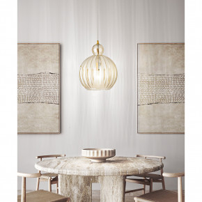 Perenz - Modello: Lia - Lampada a sospensione grande con diffusore in vetro a boccia - Attacco Lampadina: E27 - 1 Lampadina - Watt 40W - Dimmerabile: NO - Grado di Protezione: IP20 - SKU: 8502 