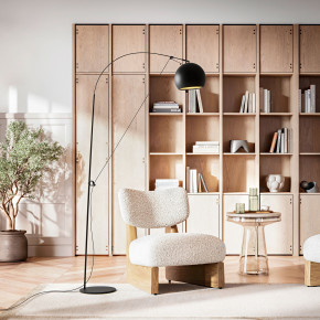 Perenz - Modello: Pulley - Piantana moderna con struttura in metallo altezza regolabile - Attacco Lampadina: E27 - 1 Lampadina - Watt 60W - Dimmerabile: NO - Grado di Protezione: IP20 - SKU: 8264N - Codice EAN: 8023559545428 