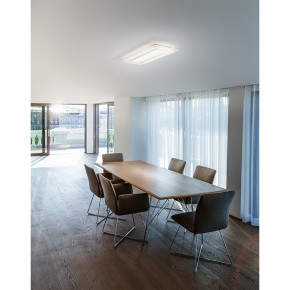 Perenz - Modello: Bend - Plafoniera moderna con diffusore rettangolare a led e struttura in alluminio - Colore: Bianco - Attacco Lampadina: Led Integrato - 1 Lampadina - Watt 51W - Lumen 3060 - Dimmerabile: NO - Gradi Kelvin 3000k-4000k-6000k - Grado di Protezione: IP20 - Classe Energetica: A+ - SKU: 6363BCT - Codice EAN: 8023559532213 