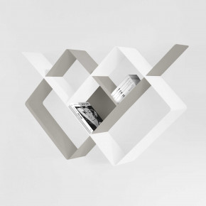 Pezzani - Modello: Mondrian - Libreria da parete in acciaio verniciato dal design moderno - SKU: 0/75 