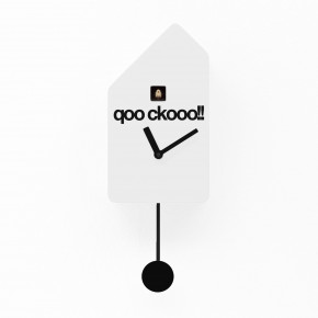 Progetti - Modello: Q01 - - Design By: Sala Alberto Orologio da parete moderno a pendolo con cucù - SKU: 016950- 
