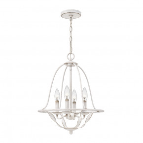 Quoizel - Modello: Bradbury - Lampadario dal design rustico in acciaio con diffusore a 4 luci - Attacco Lampadina: E14 - 4 Lampadine - Watt 40W - Dimmerabile: NO - Grado di Protezione: IP20 - Classe Energetica: A - SKU: QZ-BRADBURY-4P