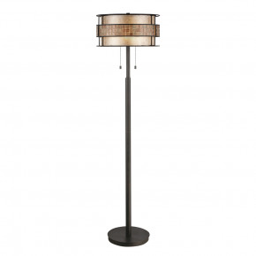 Quoizel - Modello: Laguna - Lampada piantana con struttura in metallo rotonda diffusore in vetro a 2 luci - Colore: Rame - Attacco Lampadina: E27 - 2 Lampadine - Watt 60W - Dimmerabile: NO - Grado di Protezione: IP20 - Classe Energetica: A - SKU: QZ-LAGUNA-FL-A - Codice EAN: 5024005596806