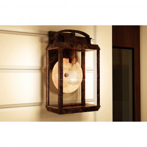 Quoizel - Modello: Byron - Lanterna da parete piccola rustica in metallo con diffusore in vetro a 1 luce - Attacco Lampadina: E27 - 1 Lampadina - Watt 100W - Dimmerabile: NO - Grado di Protezione: IP44 - Classe Energetica: A - SKU: QZ-BYRON-S/