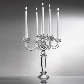 Ranoldi - Candeliere a 5 braccia dal design moderno in cristallo - Colore: Trasparente - SKU: C6097 - Codice EAN: 1234567173603 