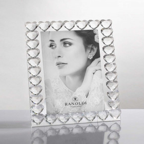 Ranoldi - Cornice portafoto in cristallo con cuori - Colore: Trasparente - Foto 10x15 - SKU: CX5347 - Codice EAN: 1234567171586 