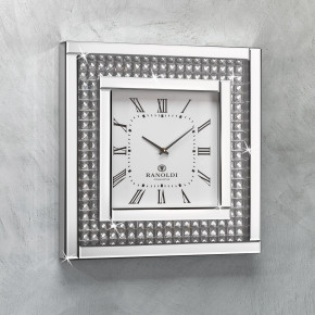 Ranoldi - Orologio da parete quadrato con dettagli in cristallo e cornice elegante - SKU: CX5275 - Codice EAN: 7654321001739 