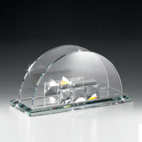 Ranoldi - Porta tovaglioli verticale con dettagli in cristallo taglio diamante - Colore: Trasparente - SKU: C5414 - Codice EAN: 7654321008769 