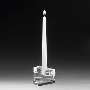 Ranoldi - Portacandela basso in cristallo dal design moderno ed elegante - Colore: Trasparente - SKU: CX4057 - Codice EAN: 1234567158914 